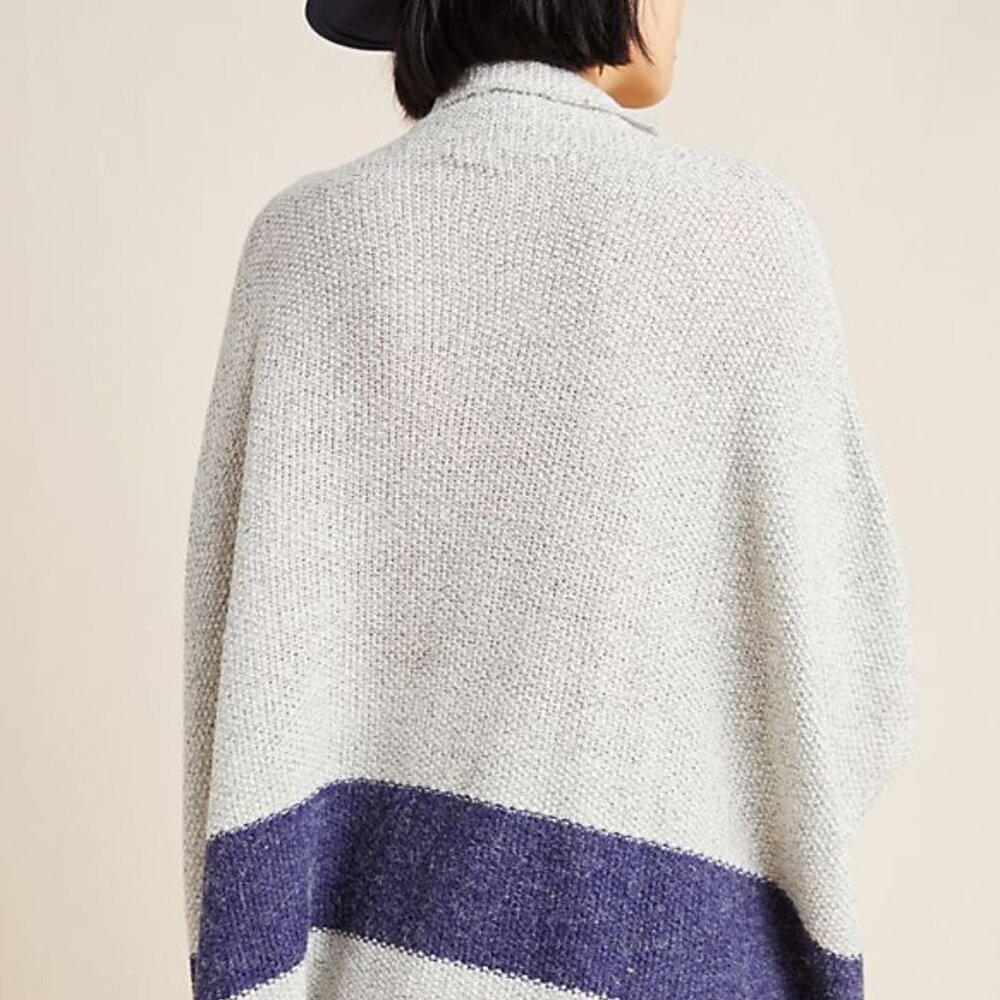NWT Anthropologie Kavitha Turtleneck Poncho Sweater by ISLA MAUDE - Picture 3 of 7